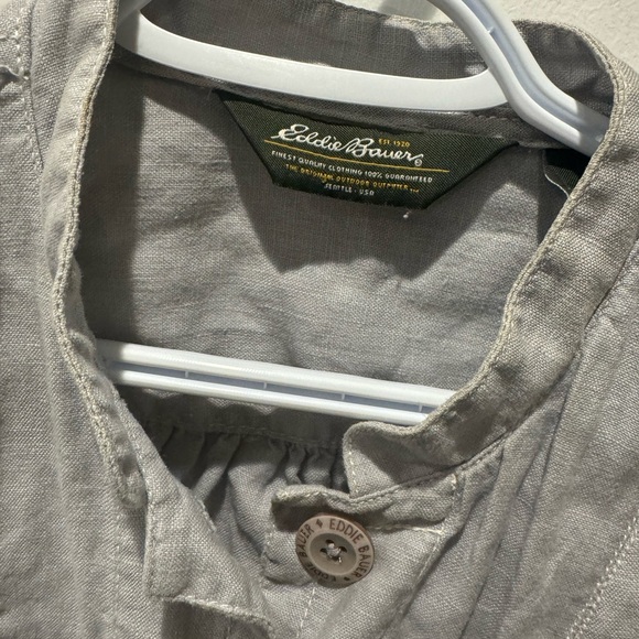 Women’s Eddie Bauer Lightweight Gray 100% linen Jacket - Picture 2 of 10